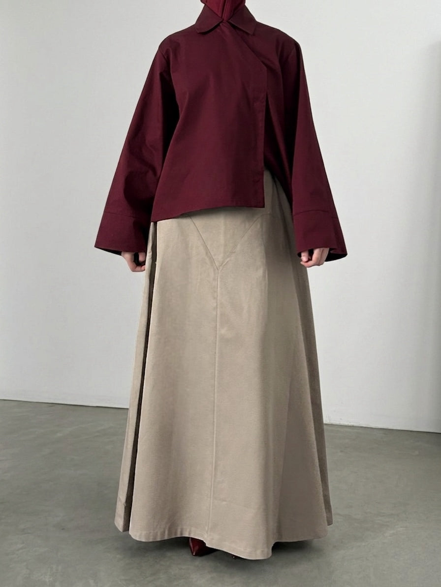 Chemise asymétrique - Bordeaux