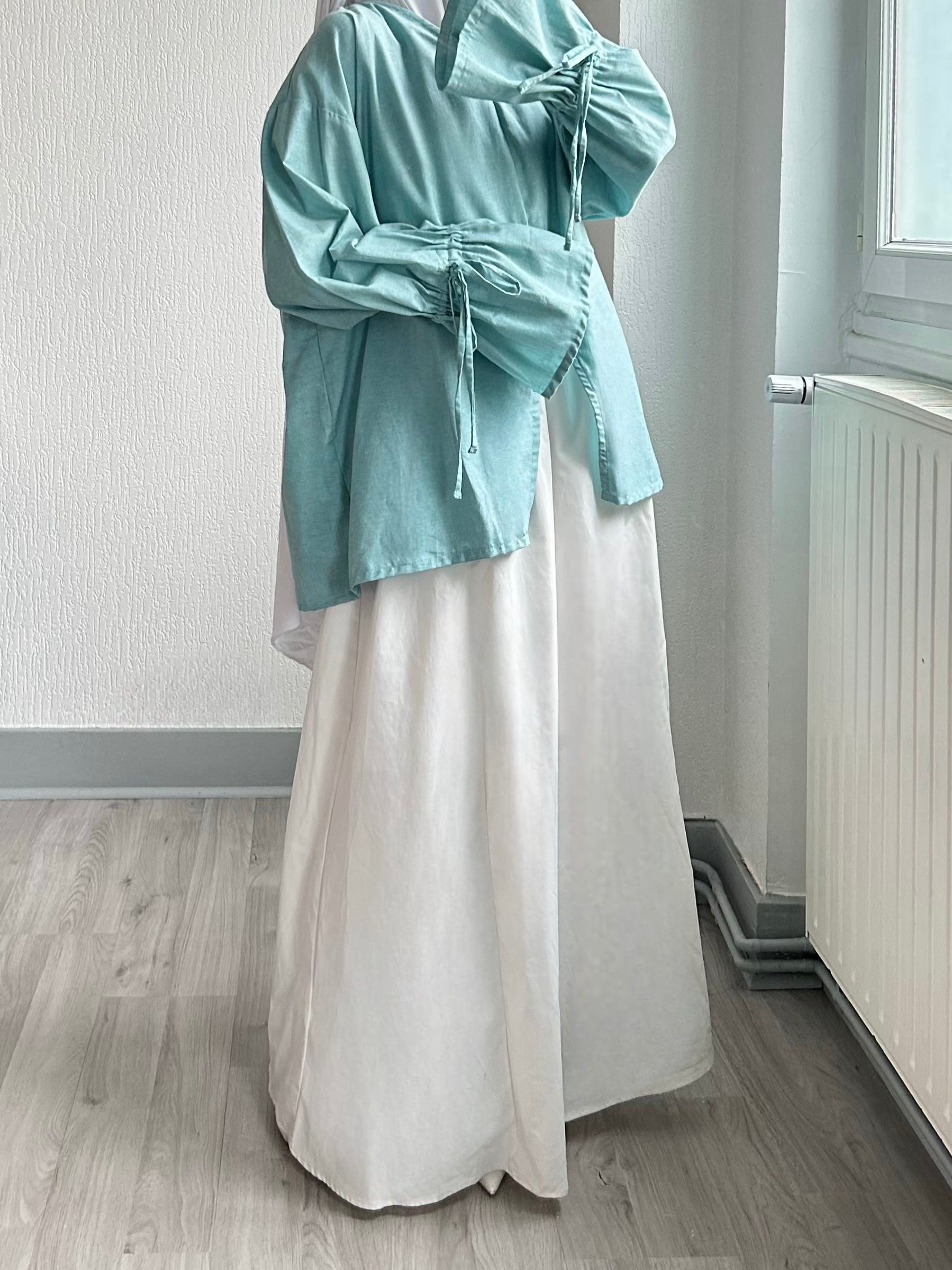 Blouse à fente - Bleu