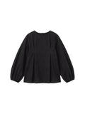 Haut bouffant en coton - Noir