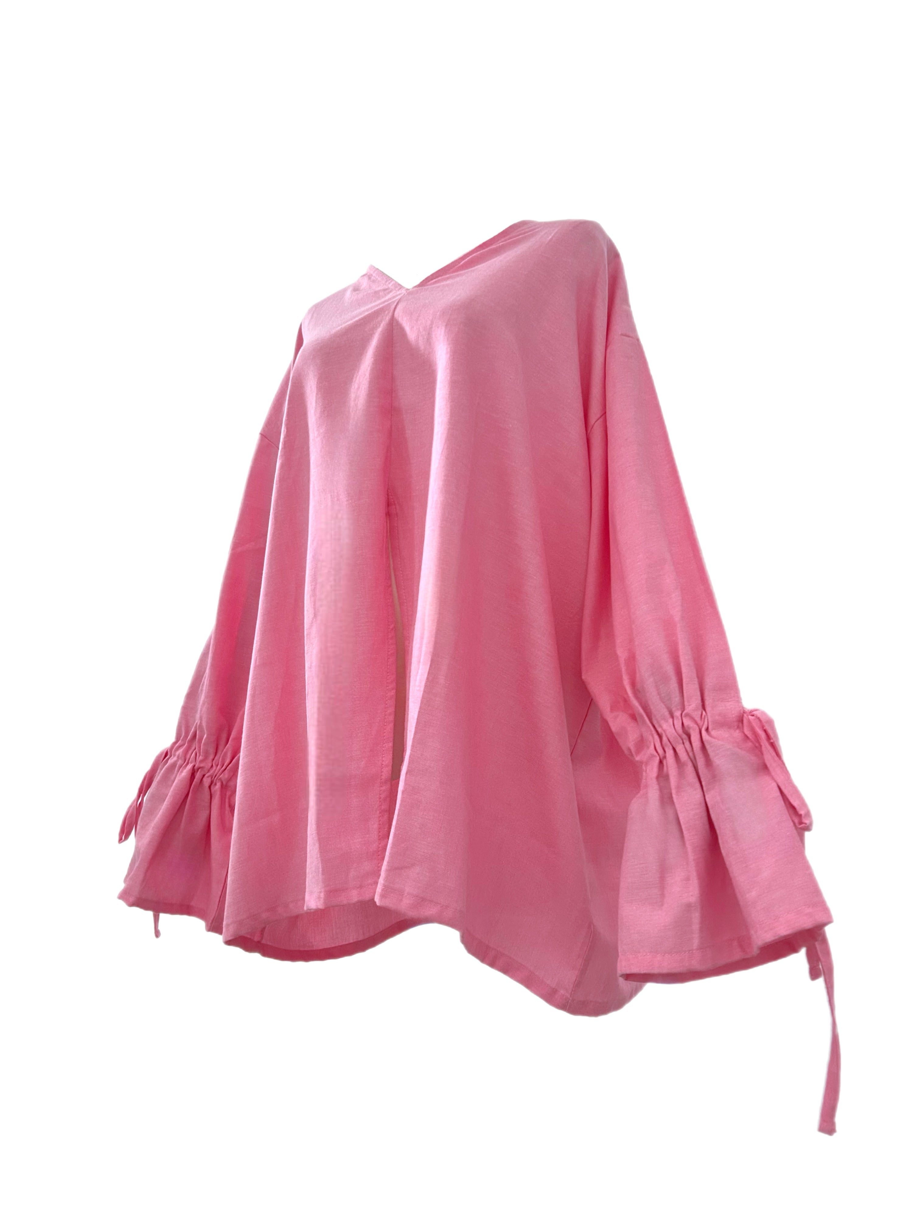 Blouse à fente - Rose