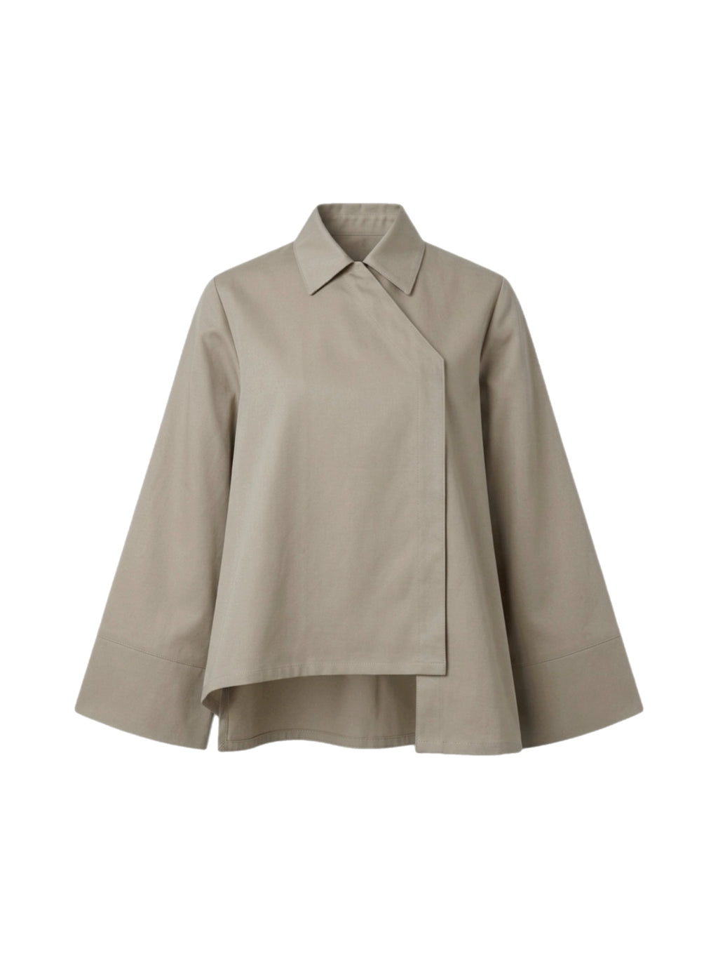 Chemise asymétrique - Taupe