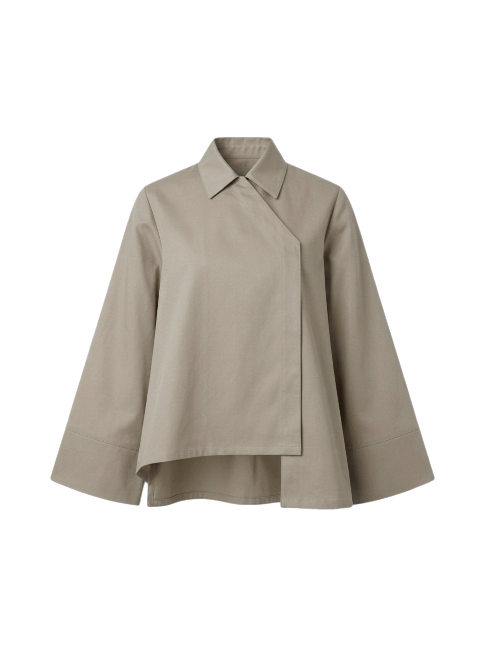 Chemise asymétrique - Taupe