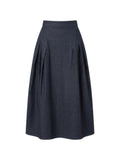 Jupe bouffante en denim - Bleu