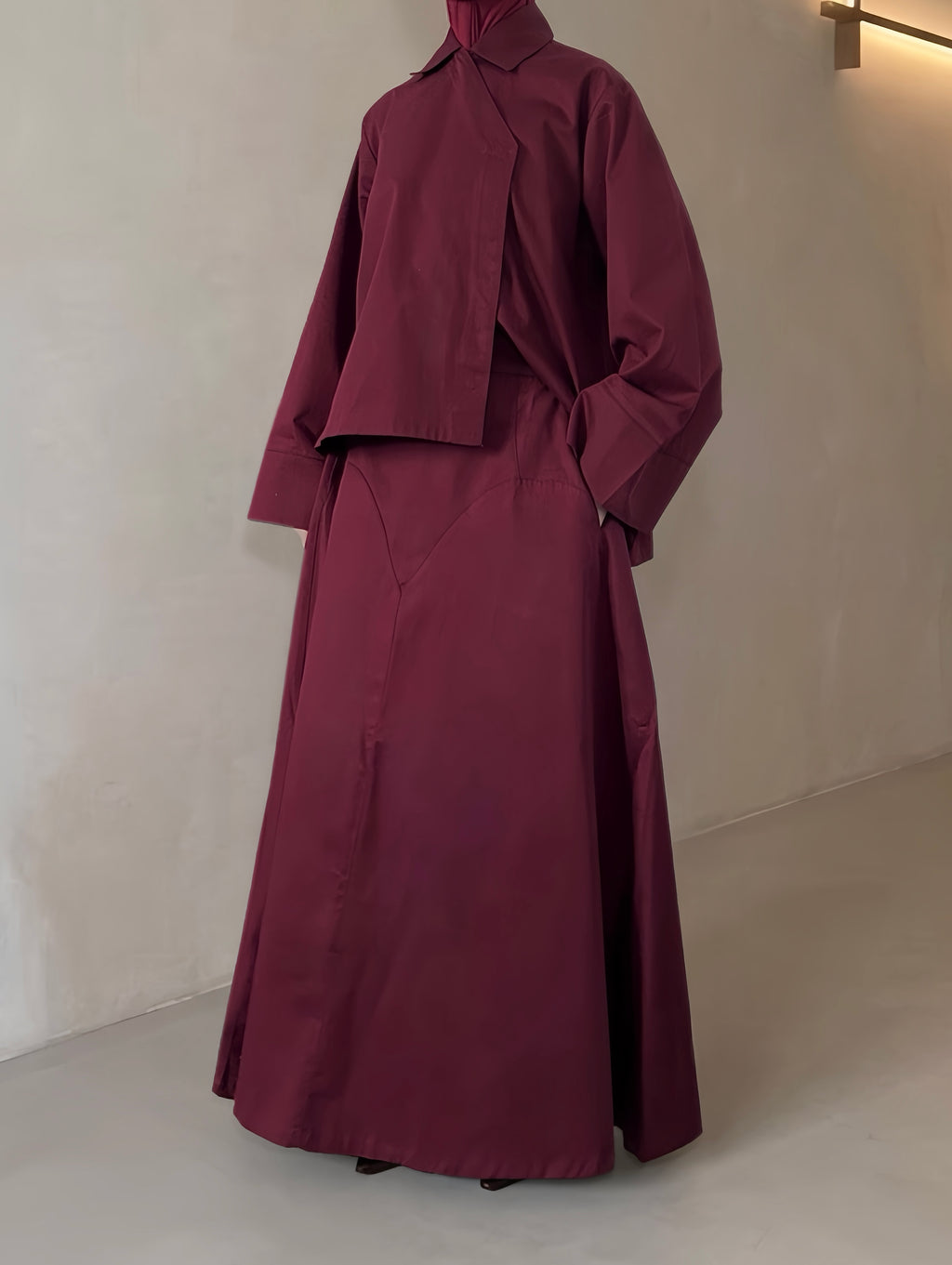 Chemise asymétrique - Bordeaux