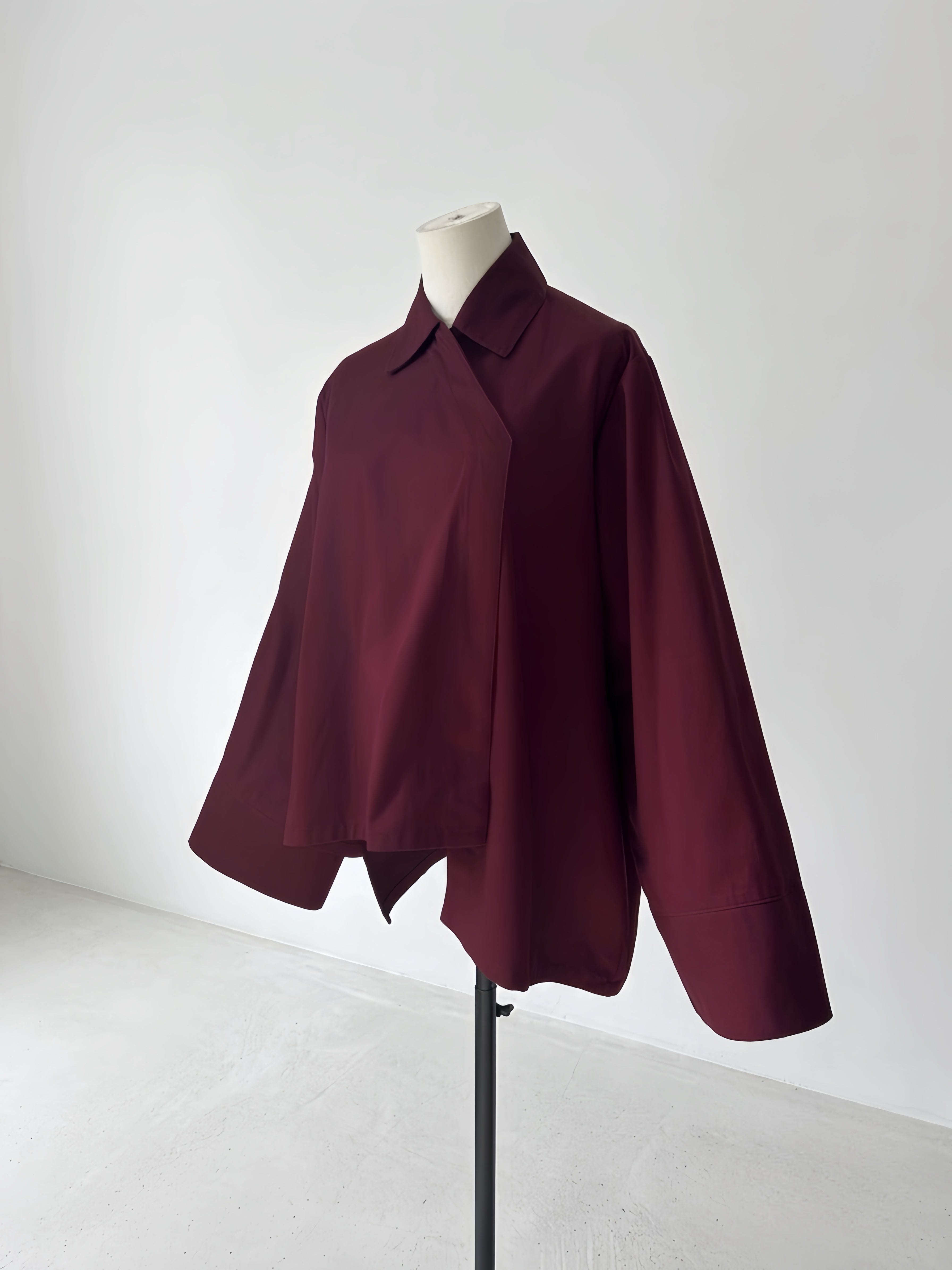 Chemise asymétrique - Bordeaux