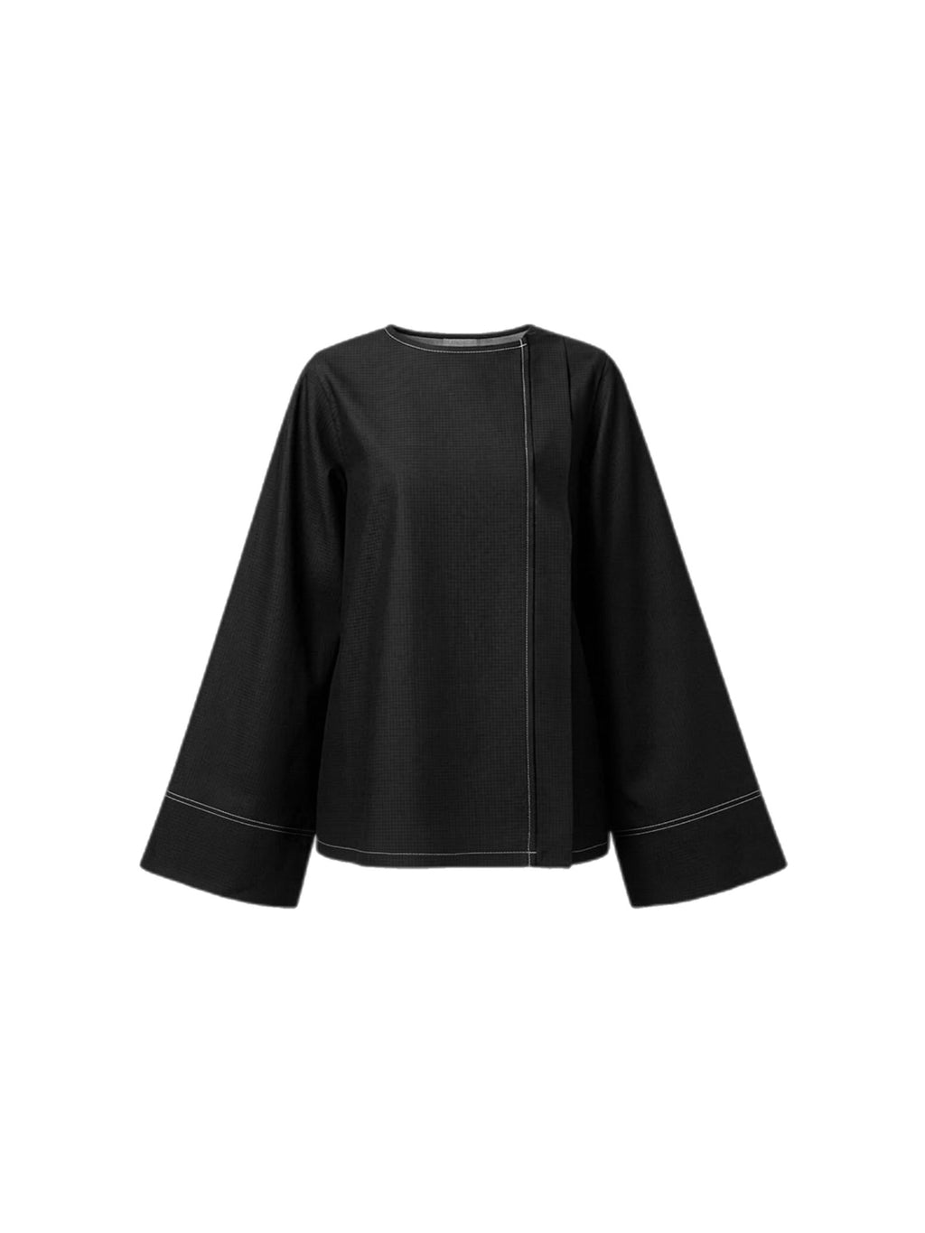 Haut asymétrique en denim - Noir