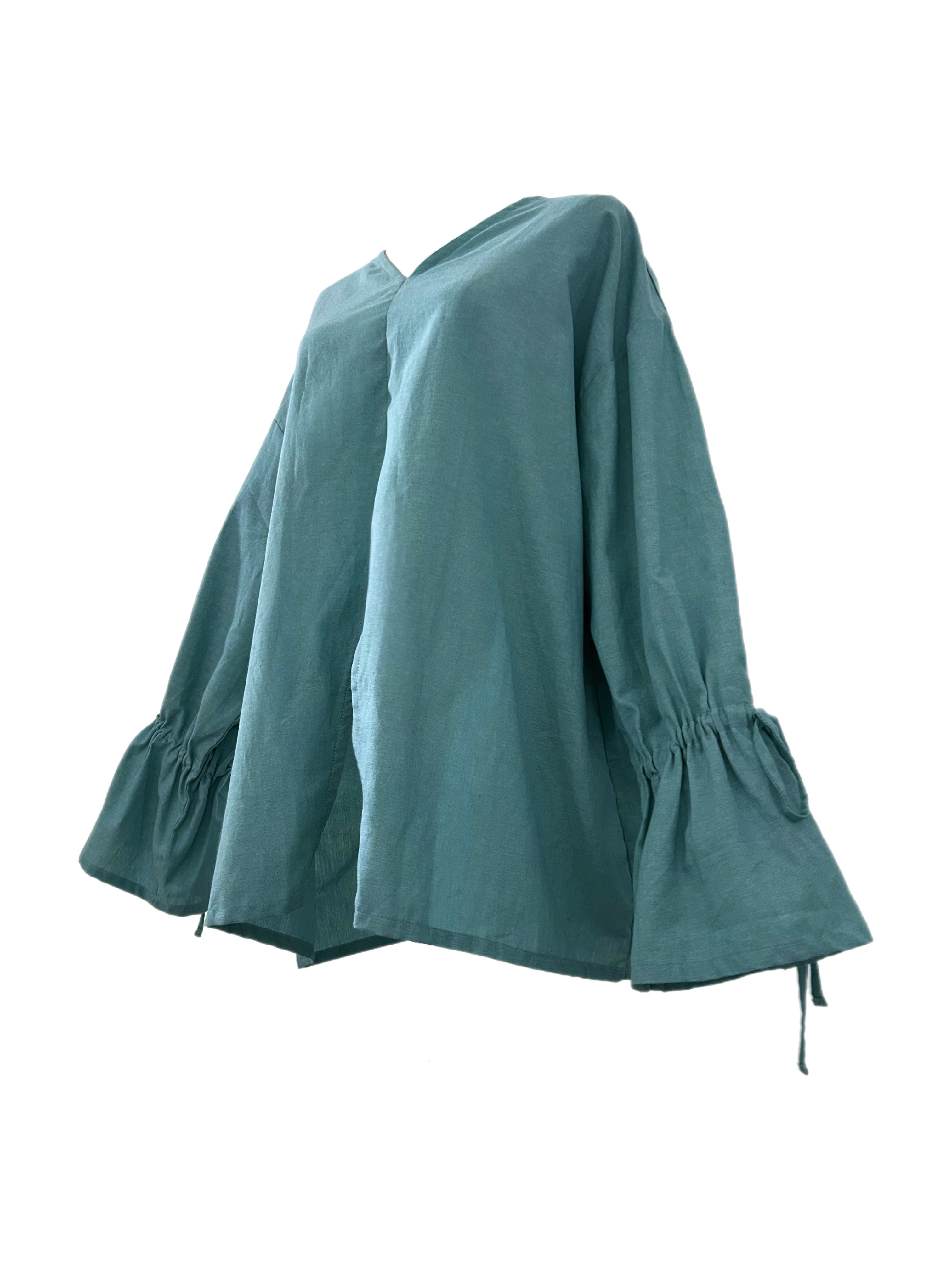 Blouse à fente - Bleu