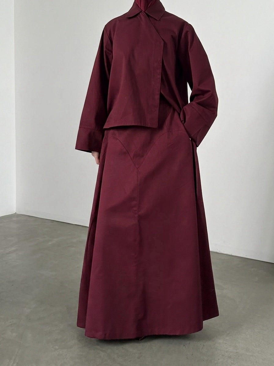 Chemise asymétrique - Bordeaux