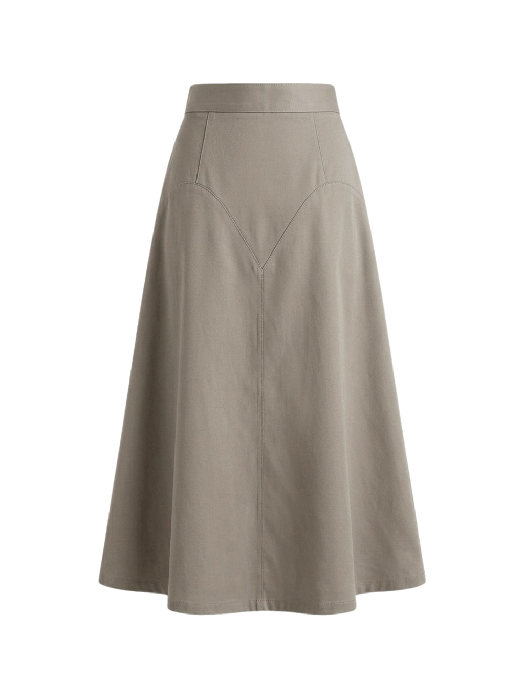 Jupe à coutures - Taupe