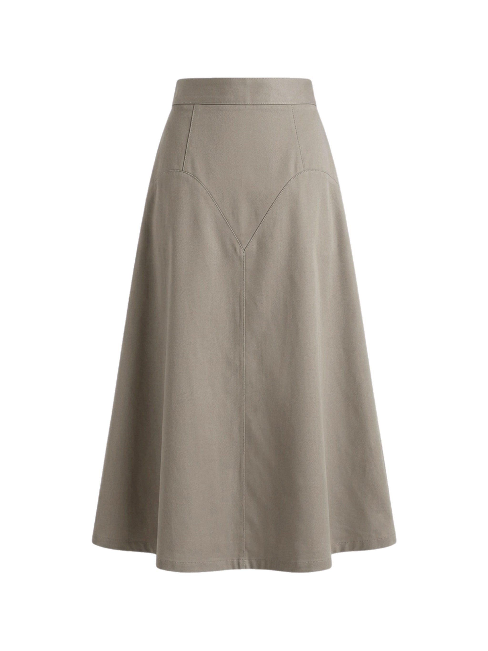 Jupe à coutures - Taupe