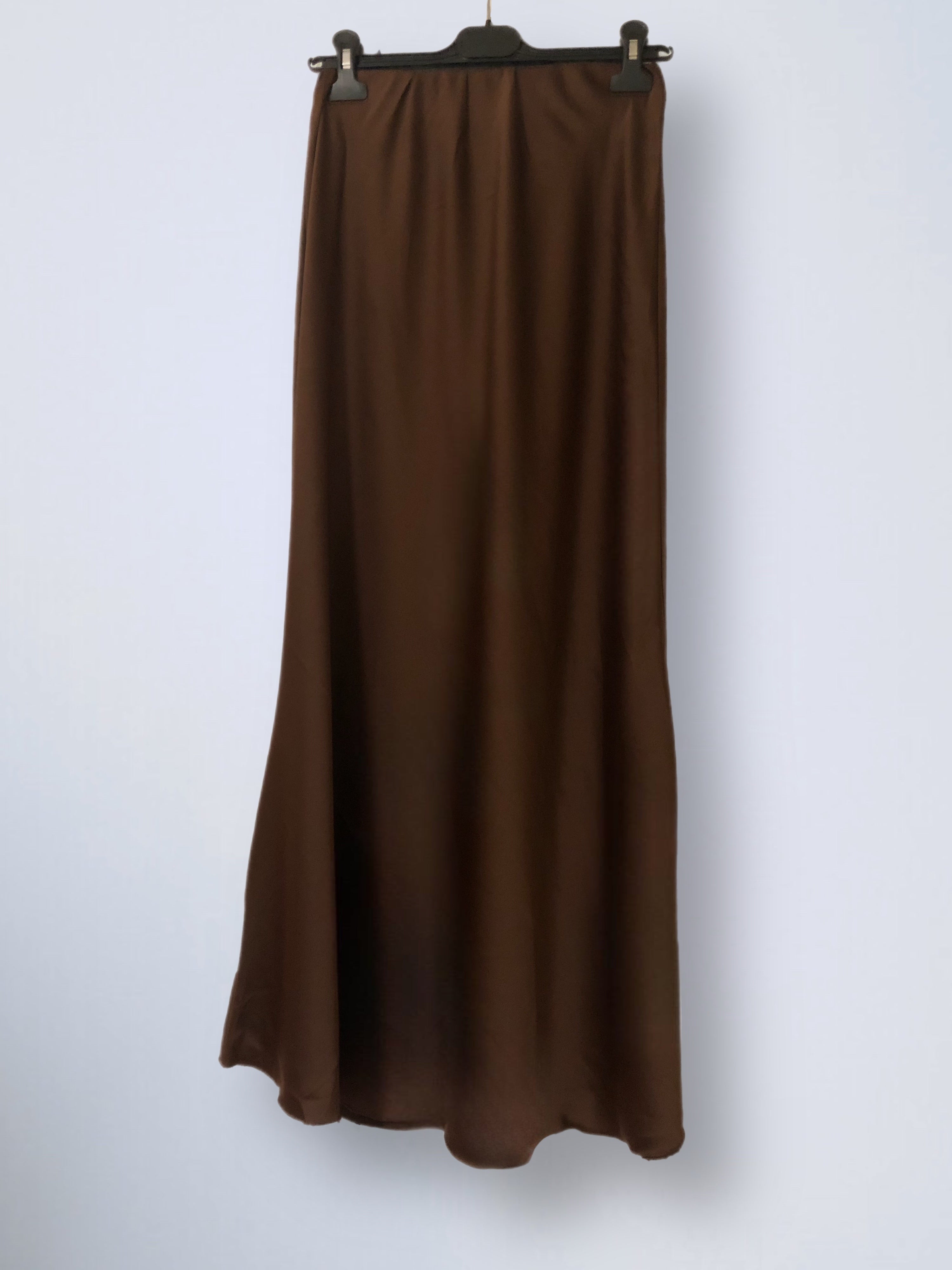 Jupe satin online marron