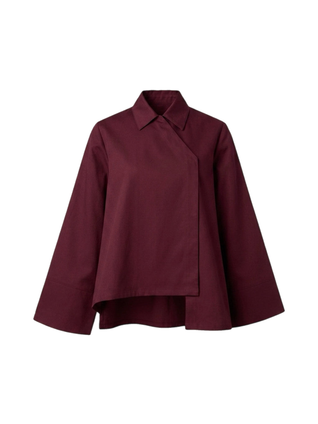 Chemise asymétrique - Bordeaux