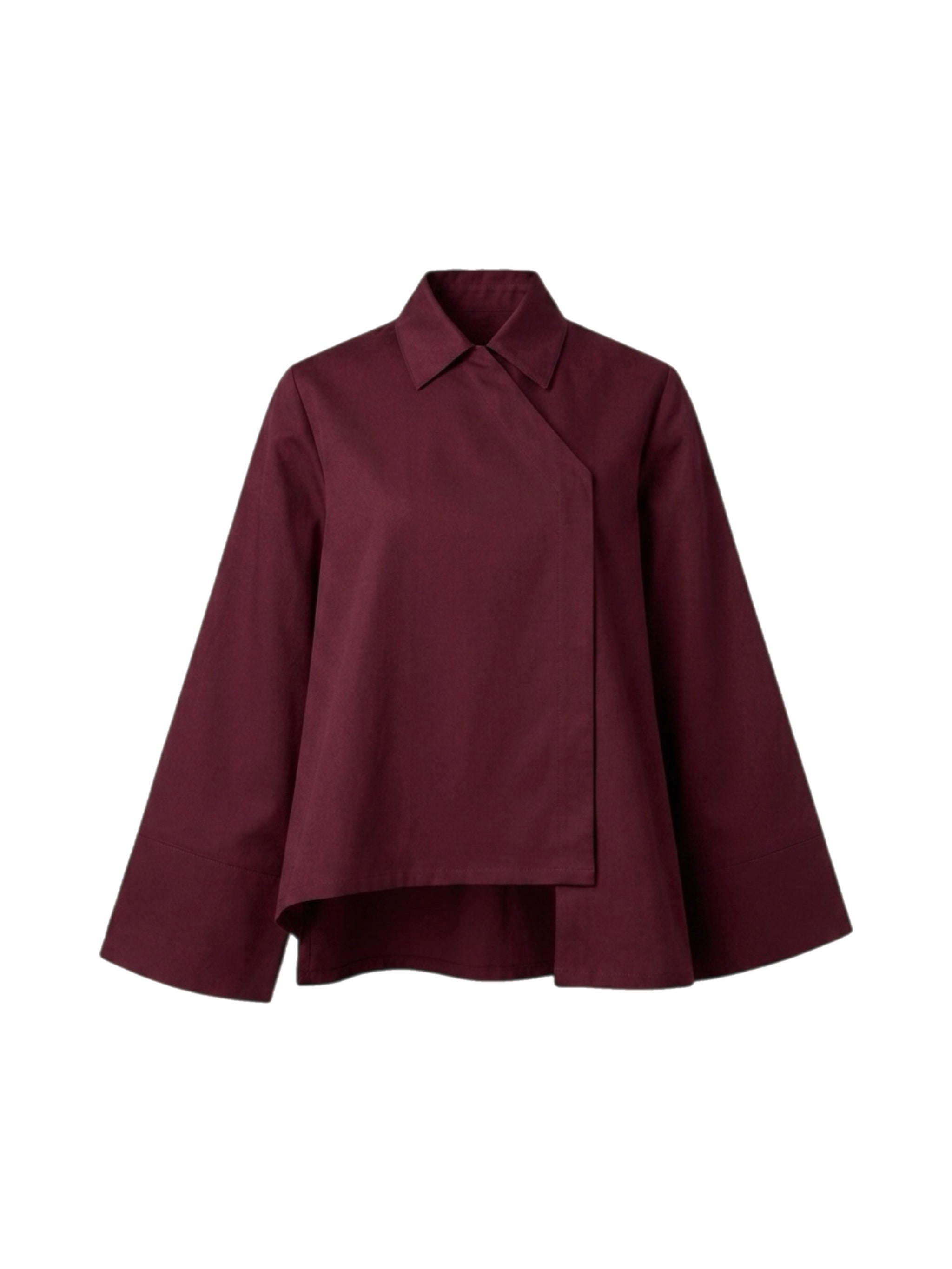 Chemise asymétrique - Bordeaux