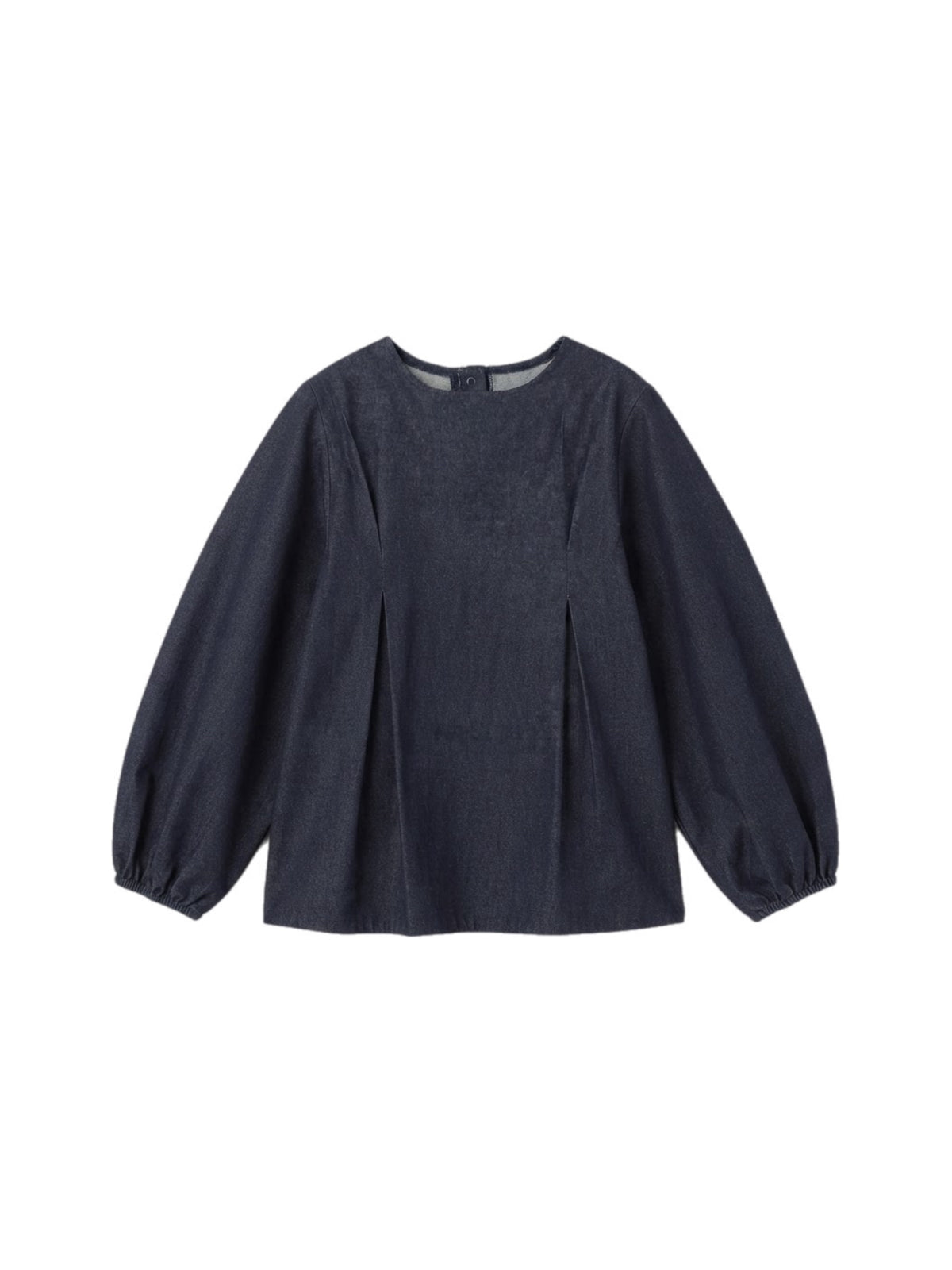 Haut bouffant en denim - Bleu
