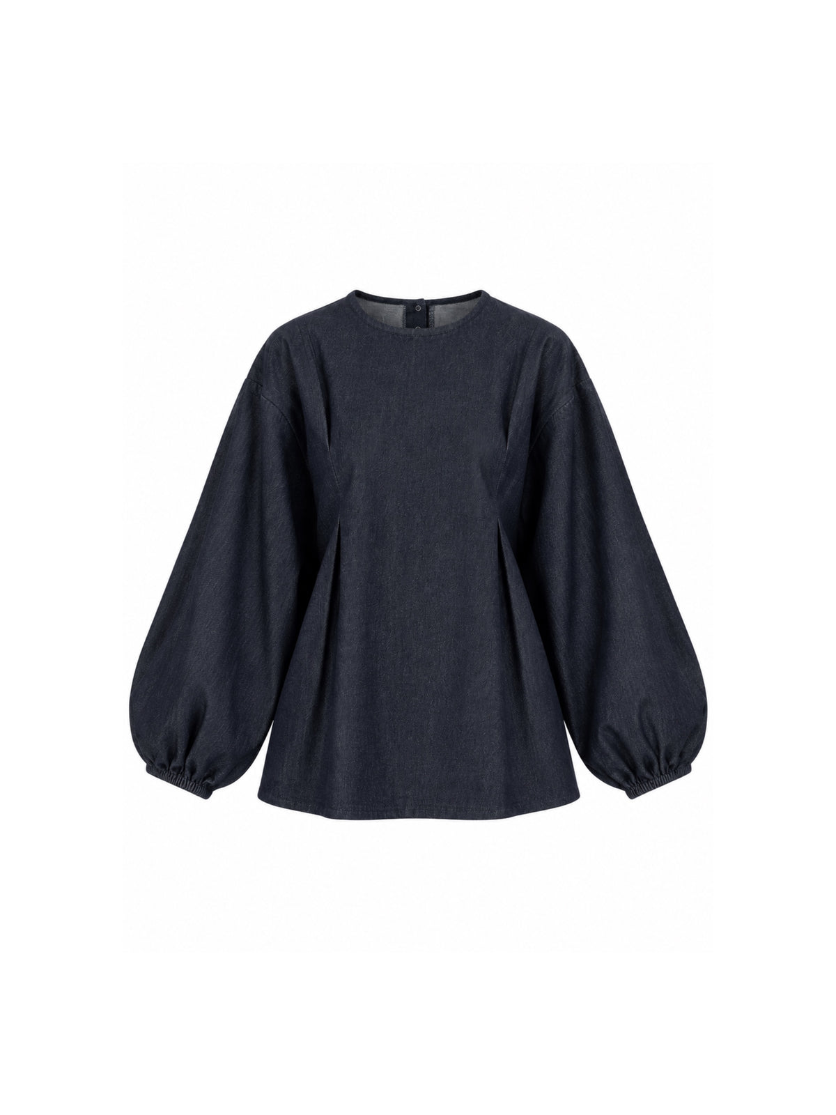 Haut bouffant en denim - Bleu