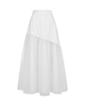 Jupe à détail en tulle - Blanc