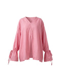 Blouse à fente - Rose