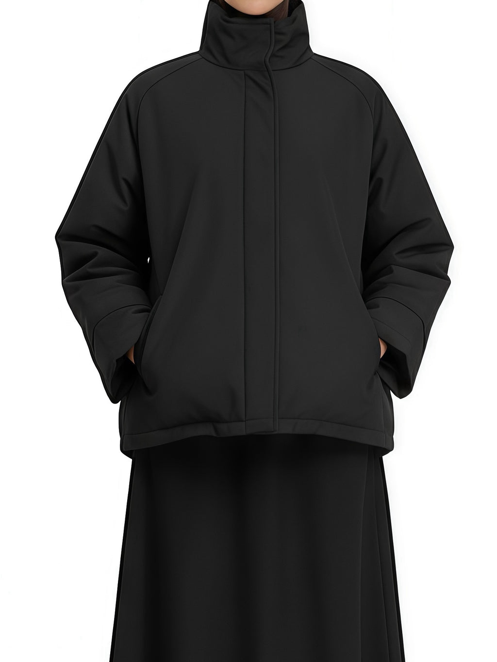 Veste déperlante à col montant - Noir