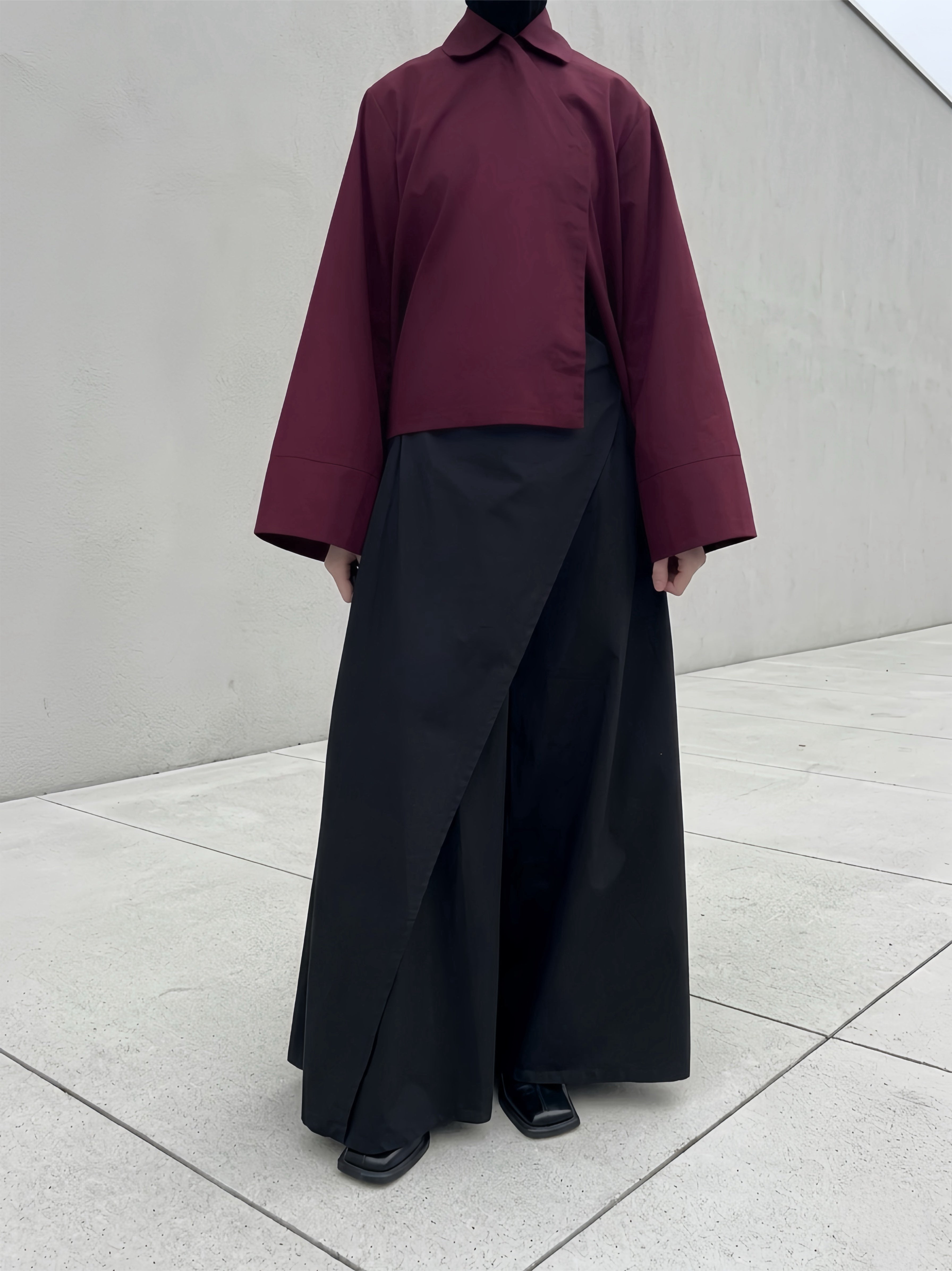 Chemise asymétrique - Bordeaux