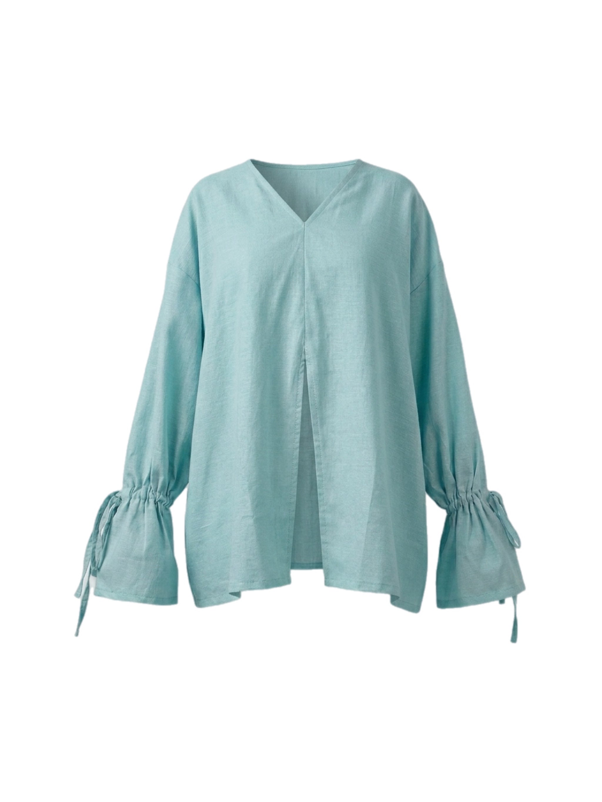 Blouse à fente - Bleu