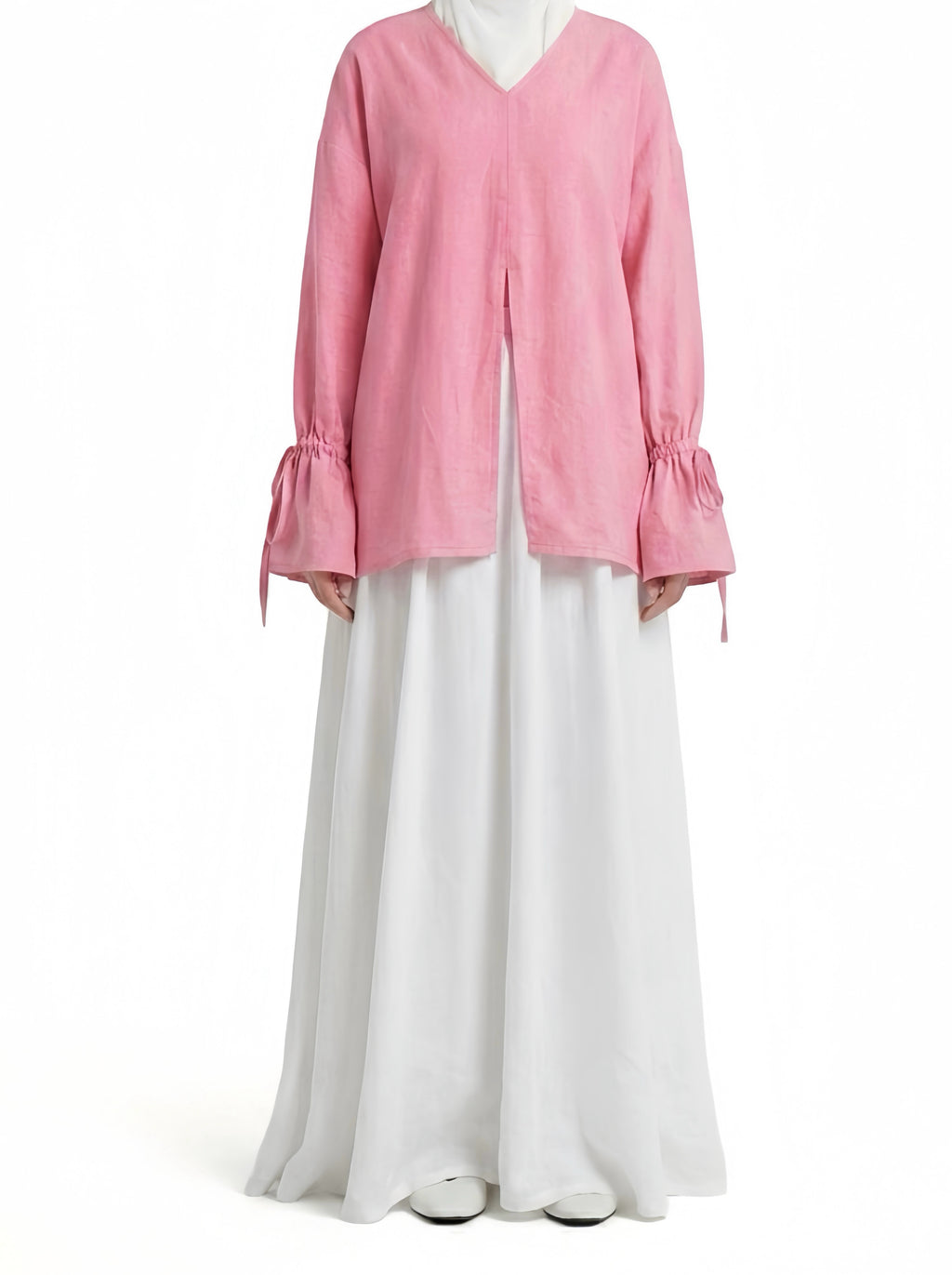 Blouse à fente - Rose