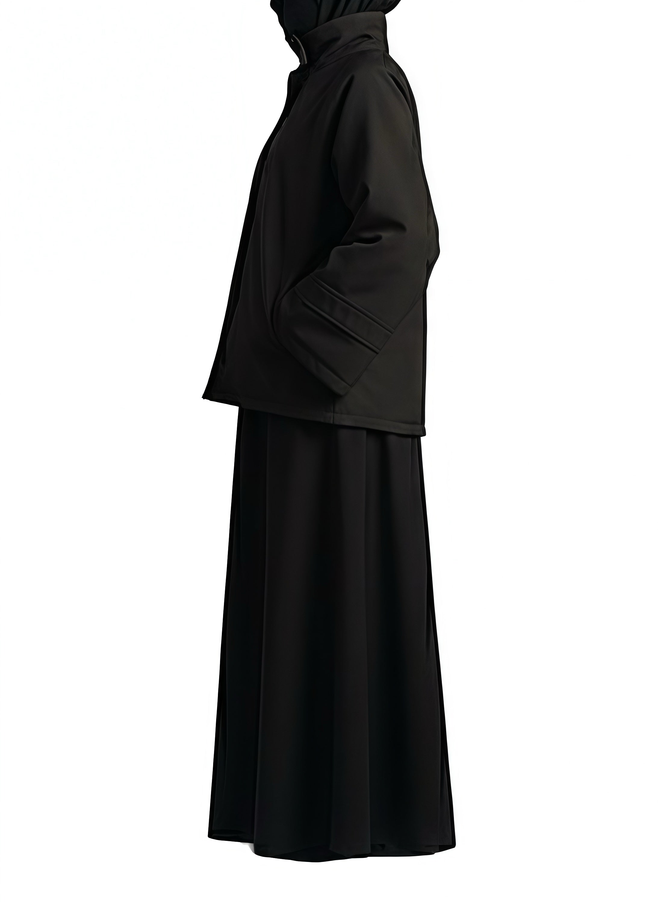 Veste déperlante à col montant - Noir