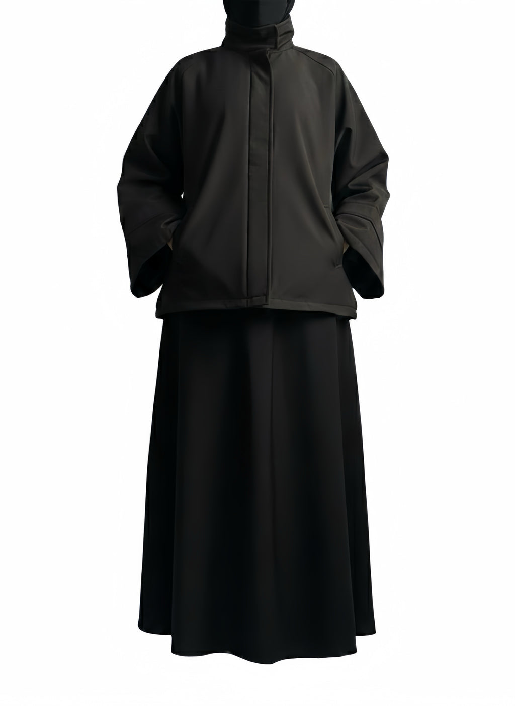 Veste déperlante à col montant - Noir