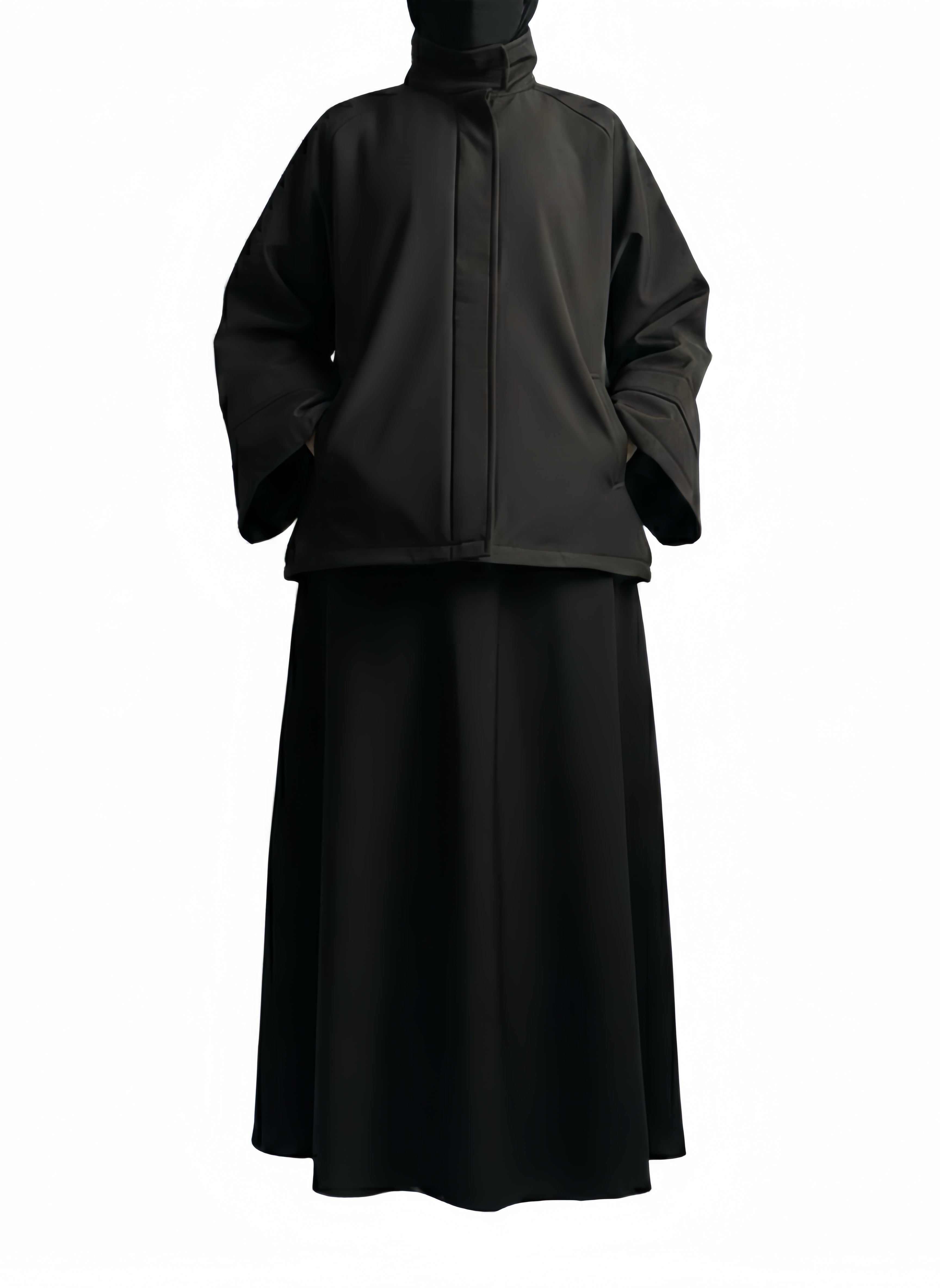 Veste déperlante à col montant - Noir