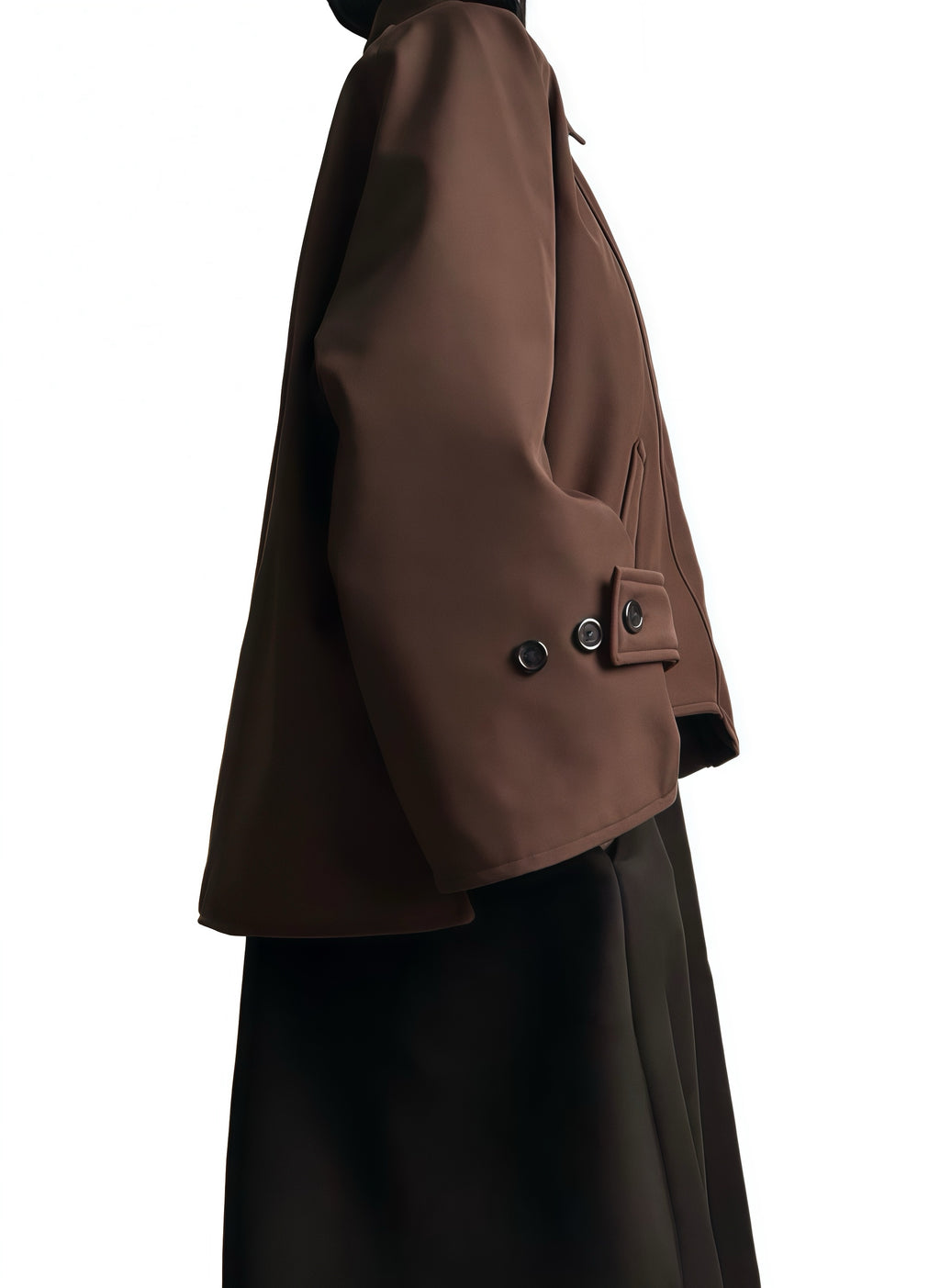 PRÉ-CO : Veste déperlante à col chemise - Marron