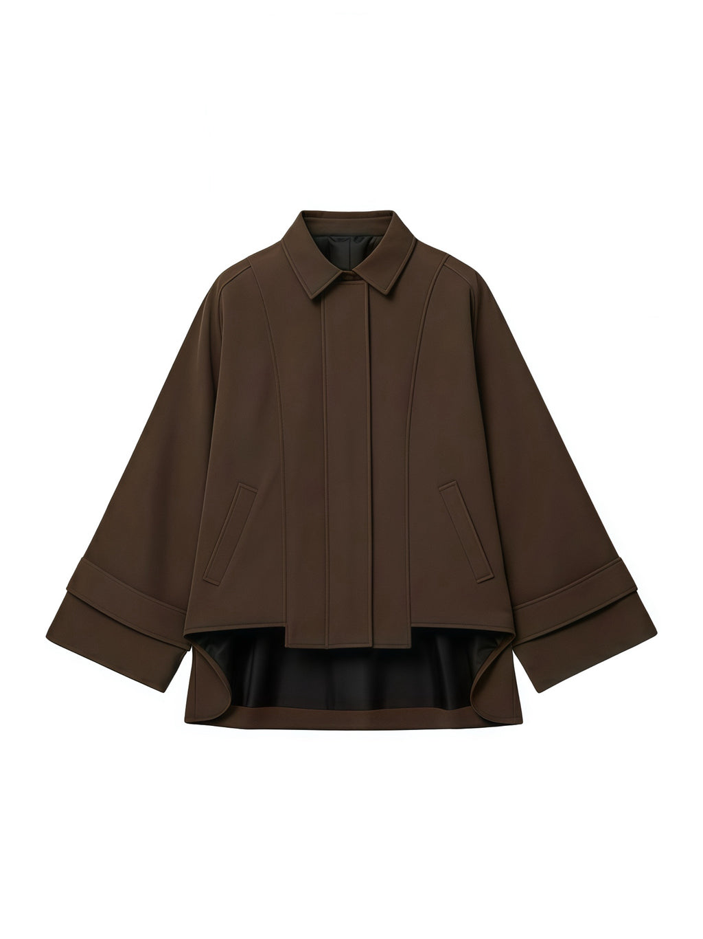 PRÉ-CO : Veste déperlante à col chemise - Marron
