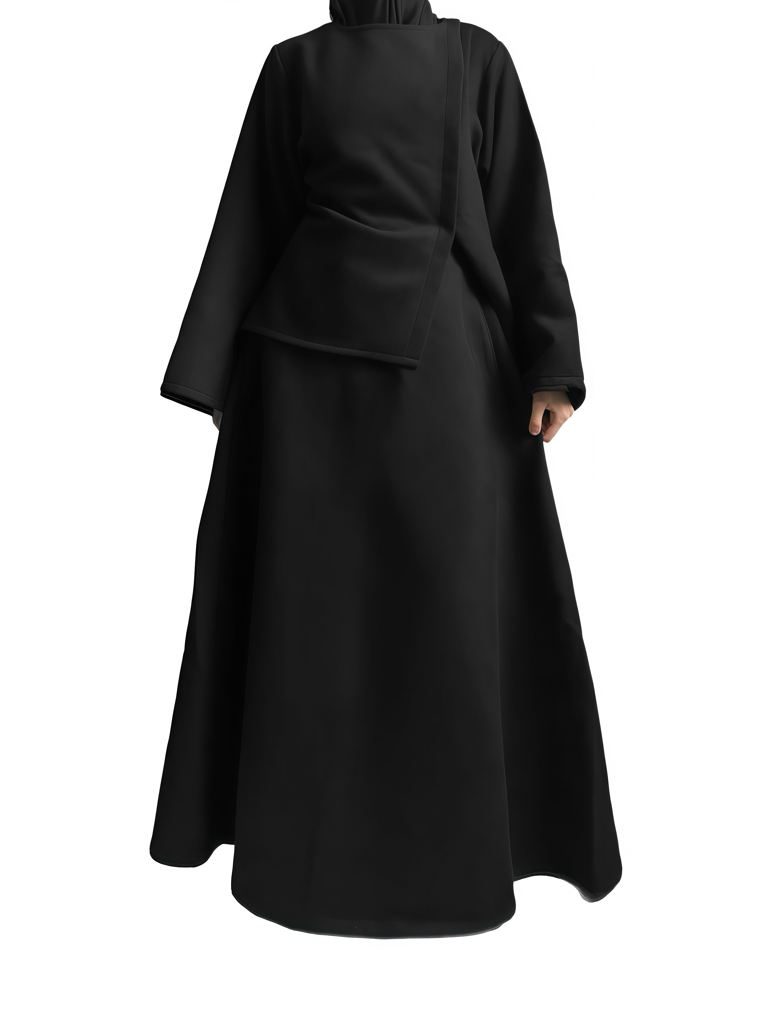 Jupe à effet laine - Noir