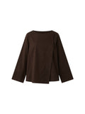 Chemise asymétrique - Marron