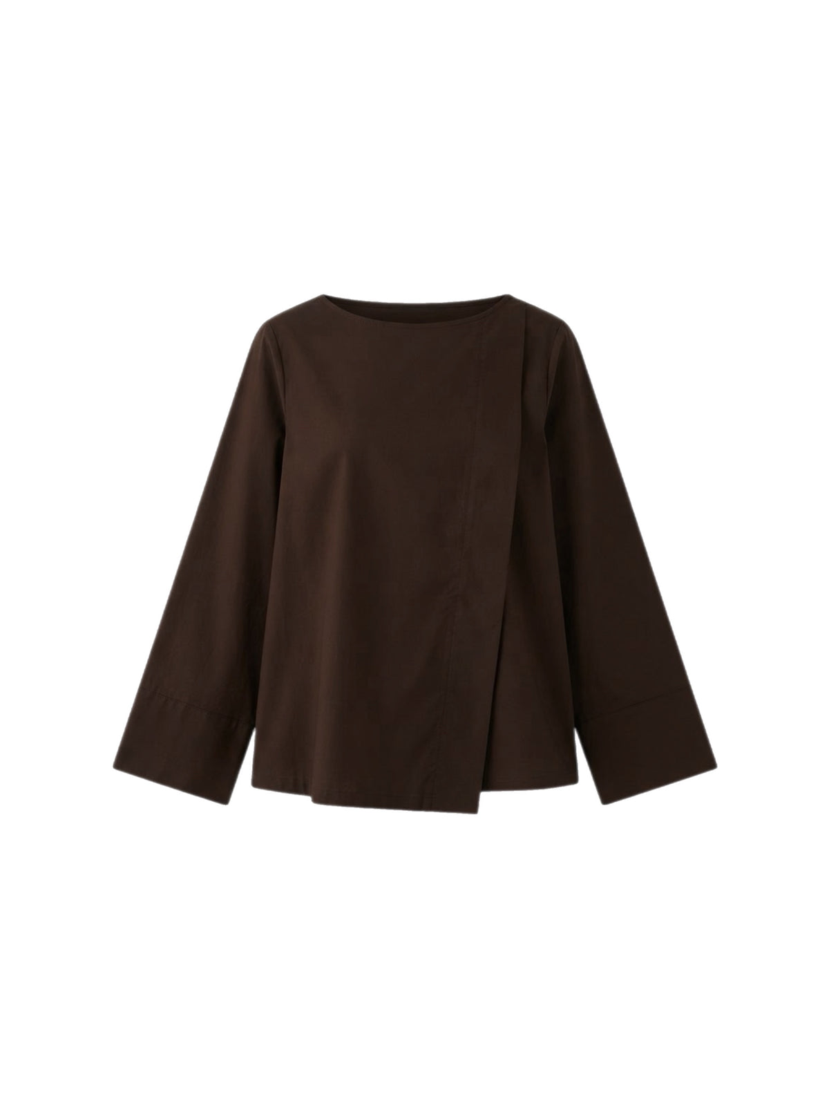 Chemise asymétrique - Marron