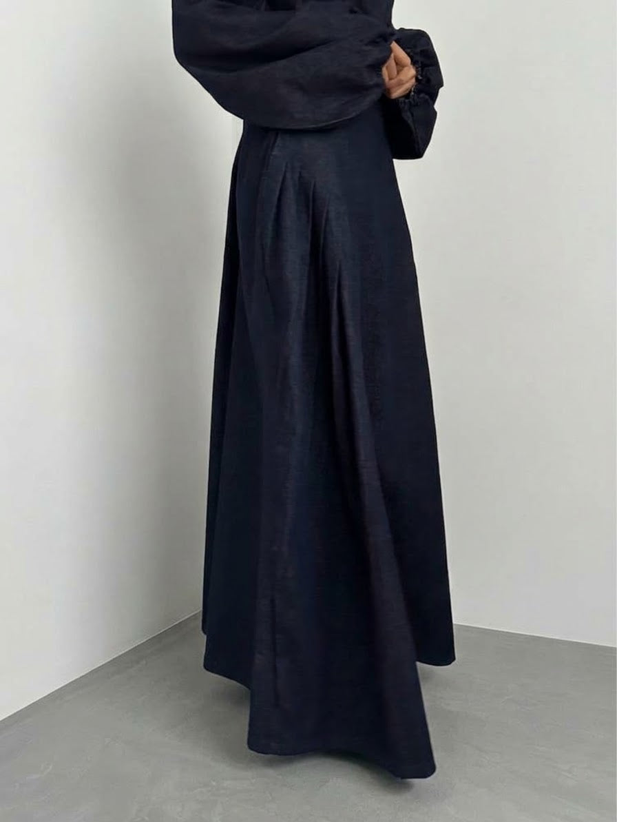 Jupe bouffante en denim - Bleu