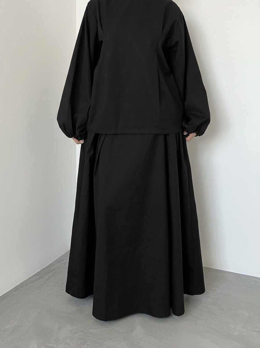 Haut bouffant en coton - Noir
