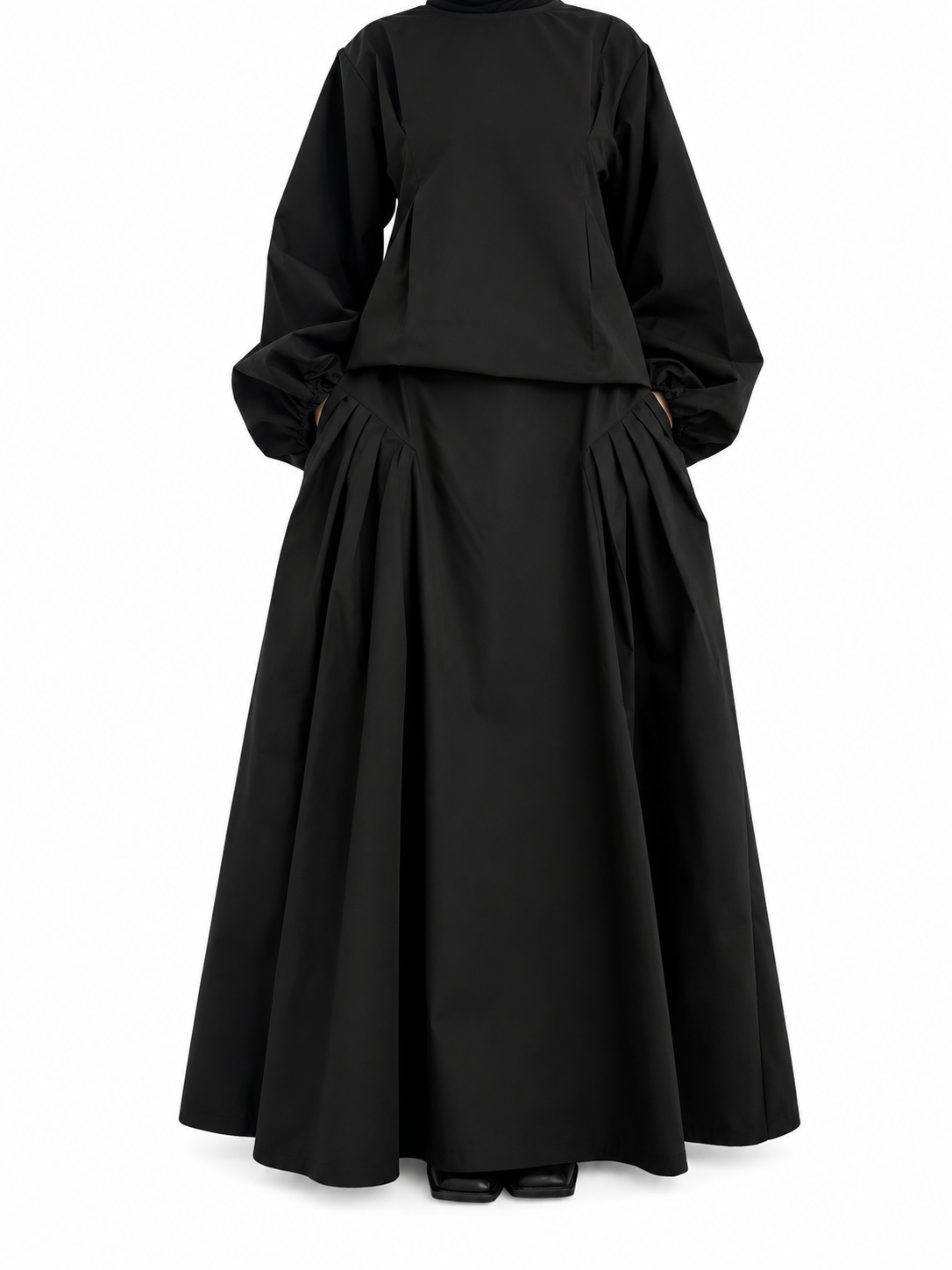 Jupe bouffante en coton - Noir