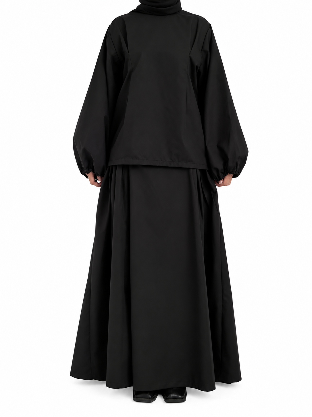 Jupe bouffante en coton - Noir