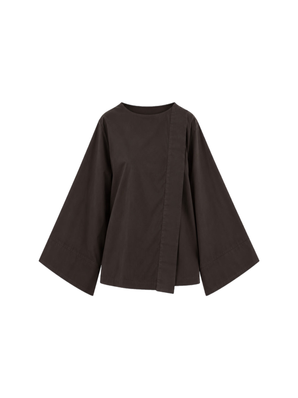 Chemise asymétrique - Marron