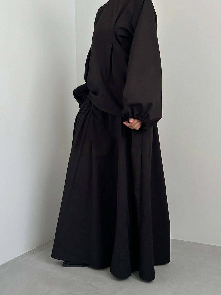 Jupe bouffante en coton - Noir