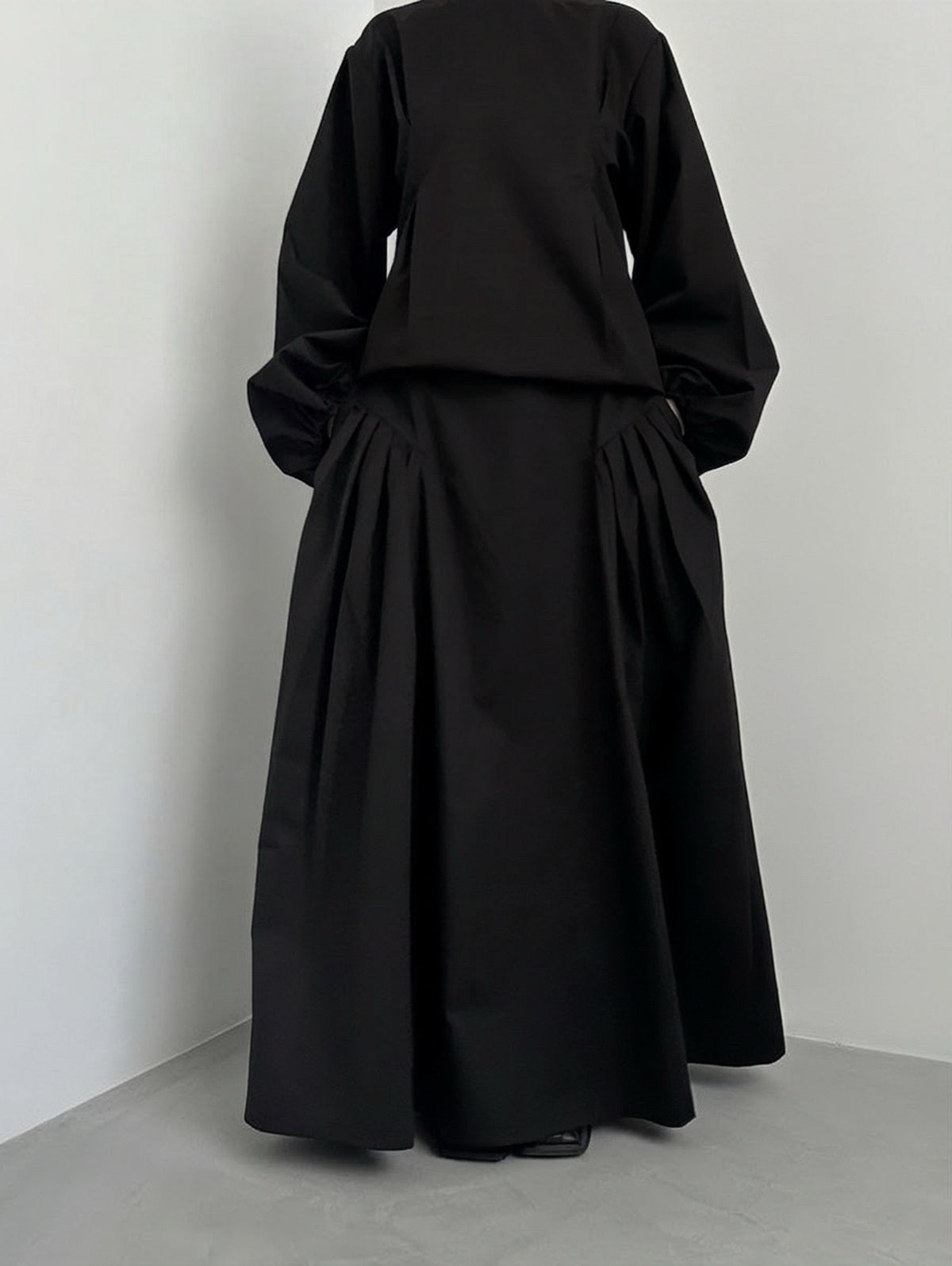 Jupe bouffante en coton - Noir